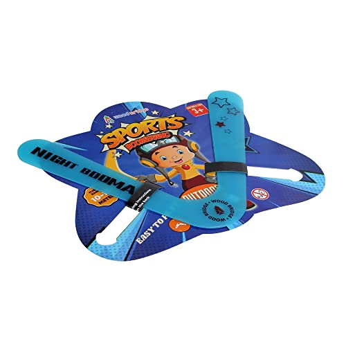 Image of wood Bridge Boomerang Sports Throw- V Shape Night Glow Material (Sea Green), Kids