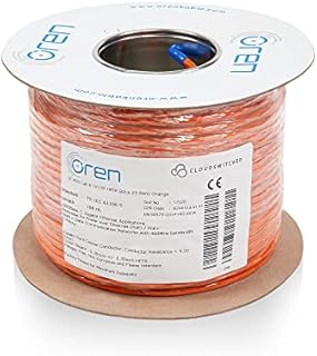 Oren CAT6 100m Ethernet Cable - 23 AWG Pure Copper Wire - B2ca - 400 MHz Bandwidth UTP Internet LAN Network Cable - Halogen Free, Non-Corrosive, Flame Retardant - Gigabit High Speed Ethernet Cable