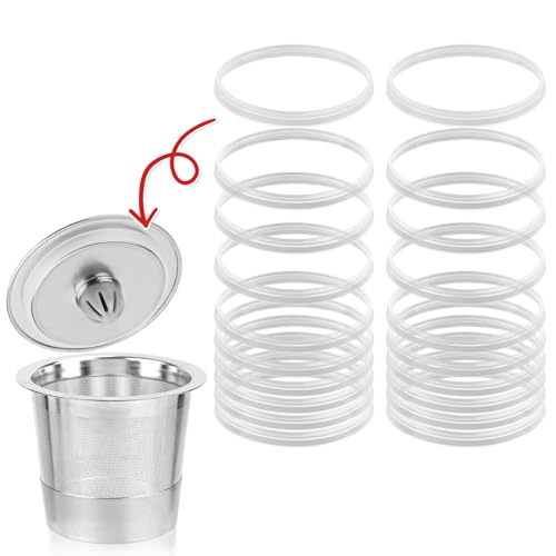 20 Pcs Silicone Gaskets for Keurig Stainless Steel Refillable, Reusable Gasket Ring Replacement Silicone Seals for Keurig Reusable Coffee Filter