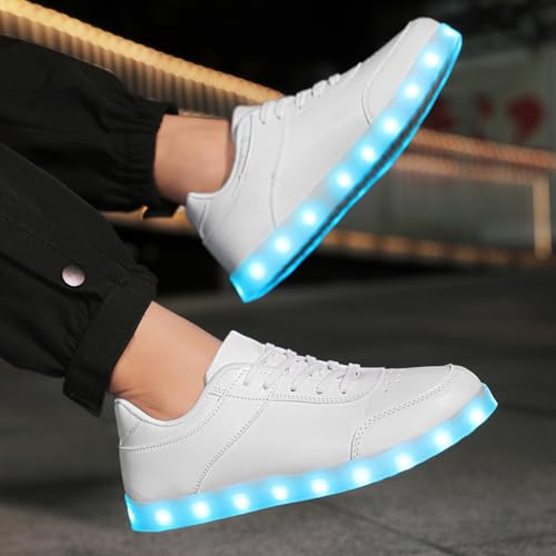 Image of JEVRITE Unisex LED Light Up High Top Sneakers - USB Charging for Women & Men - Couples Shoes