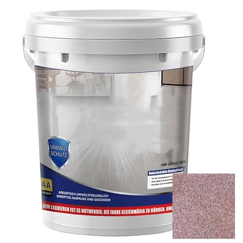 Epoxy Colored Sand Floor Paint, High Gloss Marble Effect Garage Coating, Waterproof & Non-Slip Self-Leveling Epoxy Floor Coating