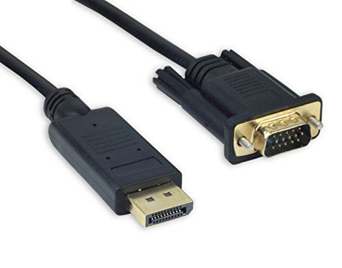 Câble DP VGA JouJye AVC 125 Noir 1,8 m cordon adaptateur écran ordinateur