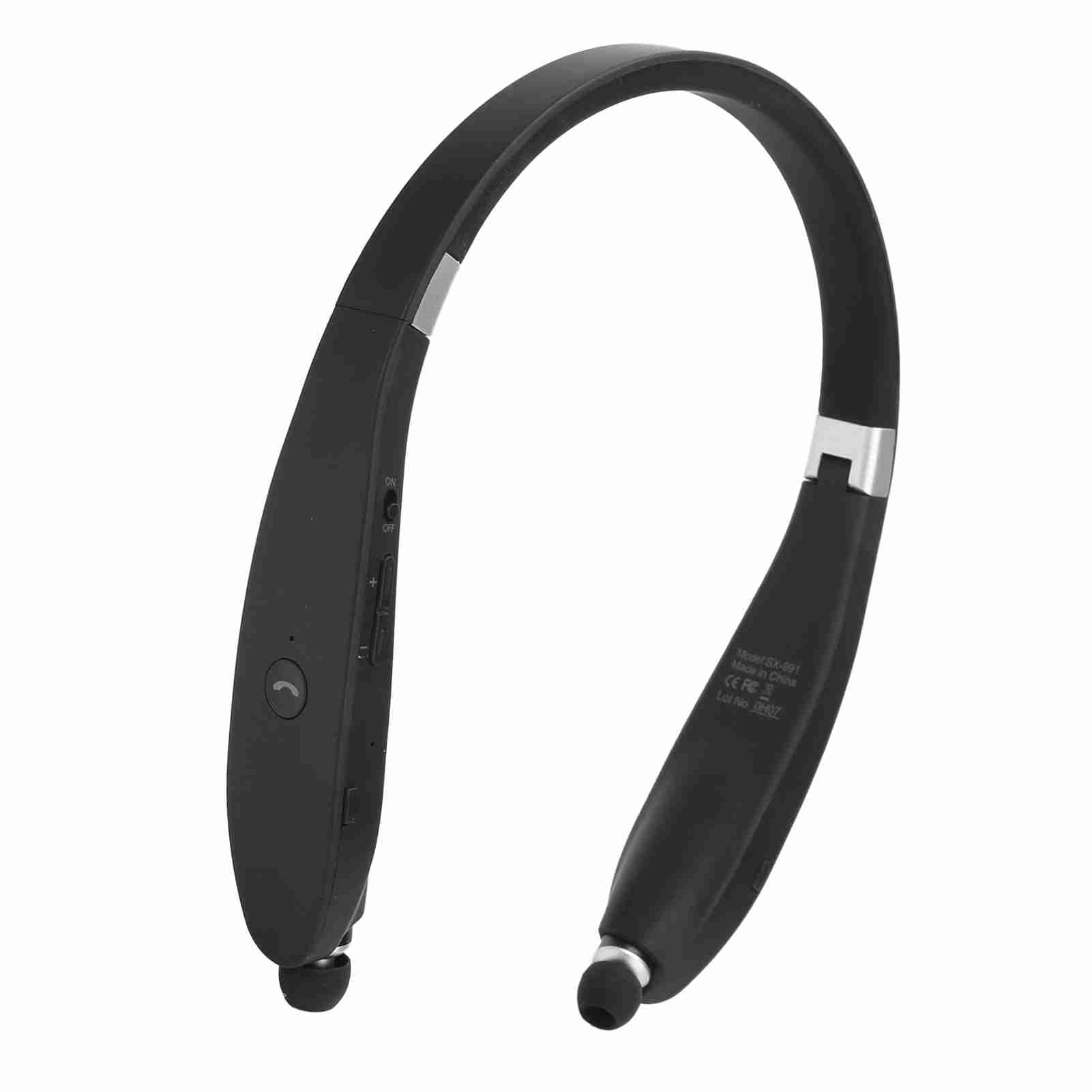 Fabater Auricolare Wireless Bluetooth 5.0 Auricolare Telescopico Pieghevole per Sport, Stereo Hi-Fi 16 Ore di Riproduzione Display di Alimentazione Connessione Doppio Dispositivo per IOS