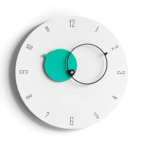 EINES Silent Decorative Wall Clock Punch-free Nordic Wall Clock Simple Decorative Clock Living Room Clock Easy to Read
