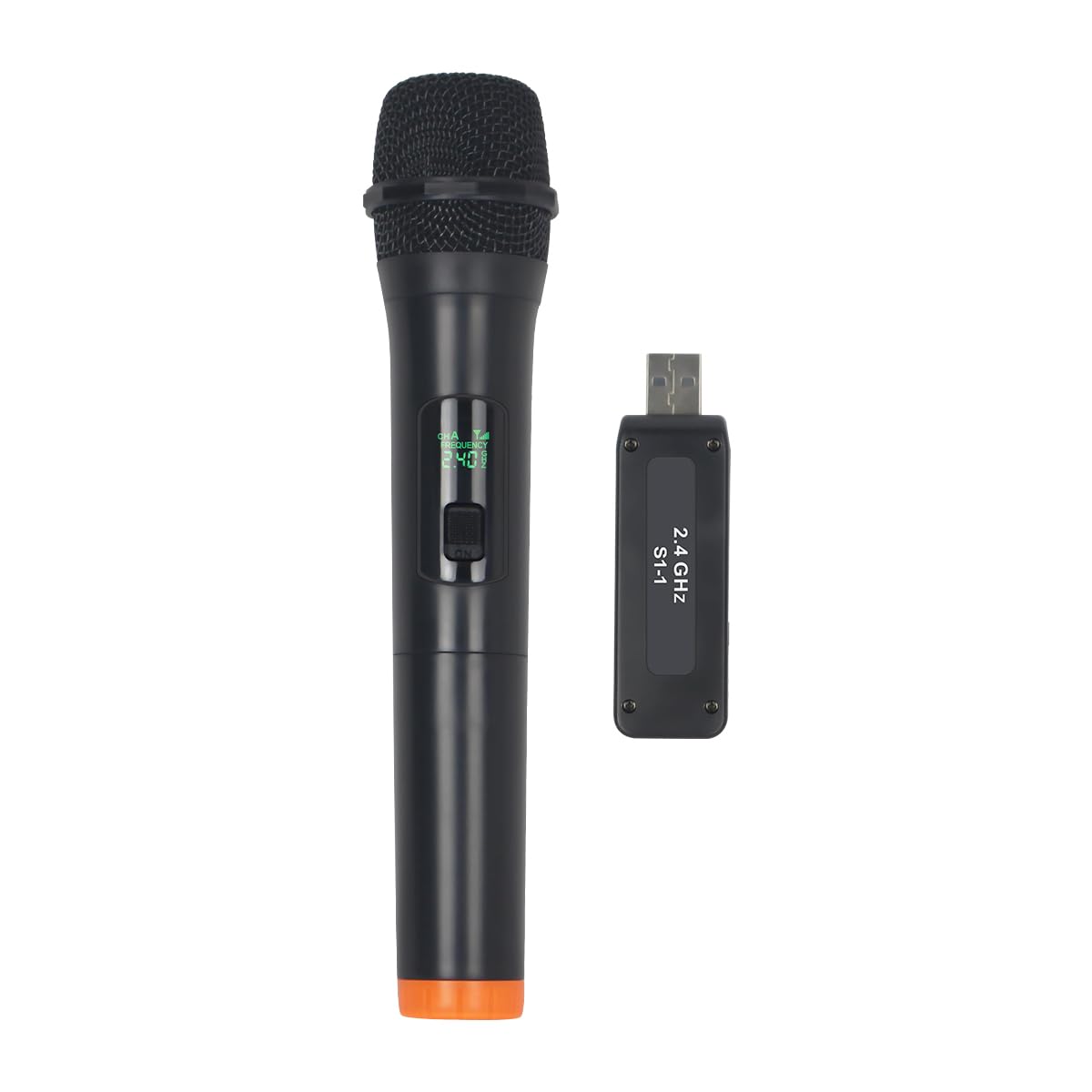 K1 Set Professionale di Microfoni USB Senza Fili 1 Microfono Portatile VHF 230-250 MHz Sistema Microfonico 100 m di Distanza per Karaoke, Festa, Voce (1)