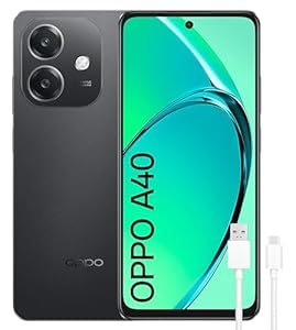 OPPO A40 – Smartphone Libre, 8GB(4GB+4GB) 128GB, Pantalla HD+ LCD 6.7″, Cámara 50+2+8 MP, Android, Batería 5100mAh, Carga Rápida 45W – Negro