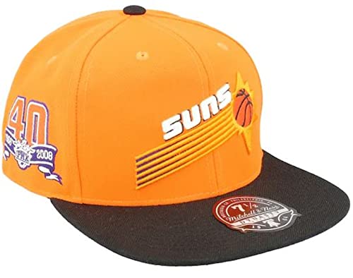 Mitchell & Ness Phoenix Suns Team Side Fitted Size 7 1/2 Hat Cap Orange