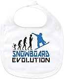 EZYshirt® Snowboard Evolution Baby Lätzchen Halstuch