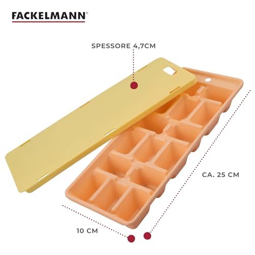 Fackelmann 17045 - Vassoio per ghiaccio con coperchio, contenitore per ghiaccio, gelato, stampo per ghiaccio, vassoio per ghiaccio, stampo forma ghiaccio, plastica, 25,8 x 10 x 3 cm - immagine 4