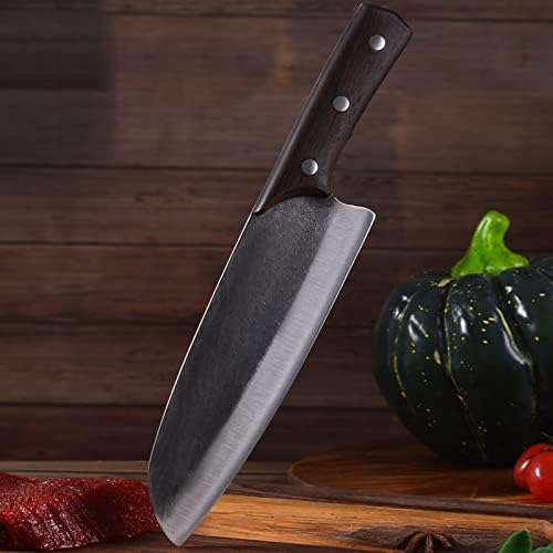 iSMLIKE 8 Inch Japanese Santoku Knife Handmade Forged Chef's Knife Professional Kitchen Knives High Carbon Steel Cooking Knife Full Tang Wenge Wood Handle for Home and Restaurant Gift Box Packing