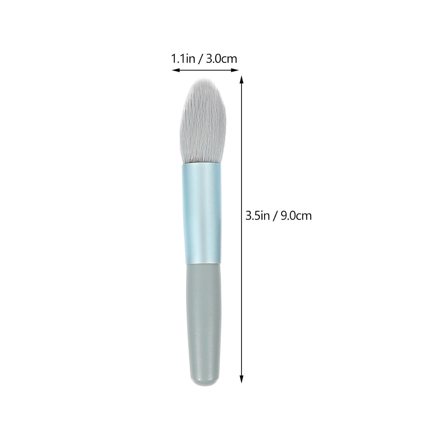 Professional Makeup Brush Set 8pcs Mini Blue Portable Cosmetic Brush Kit Wooden Handles for Concealer and Eyeshadow Application, Travel Face Beauty Tools image 2