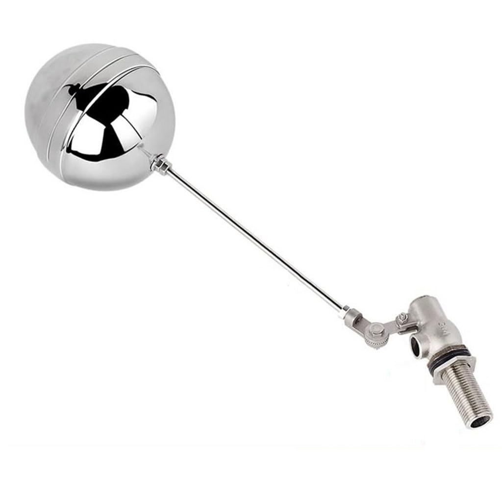 Aiuesvzxi One Color Adjustable 304 Stainless Steel Float Ball Valve - 1/2 Inch Water Level Controller For Tanks And Towers,1Pcs(1/2Inch 50Mm)