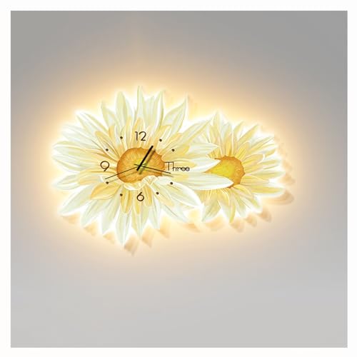 Horloge murale moderne silencieuse avec veilleuse LED pour grands salons - 2