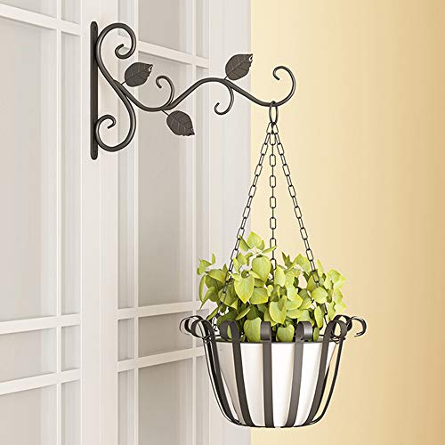 Suporte para pendurar plantas para pendurar ao ar livre, 2 peças de ganchos de parede de ferro de me