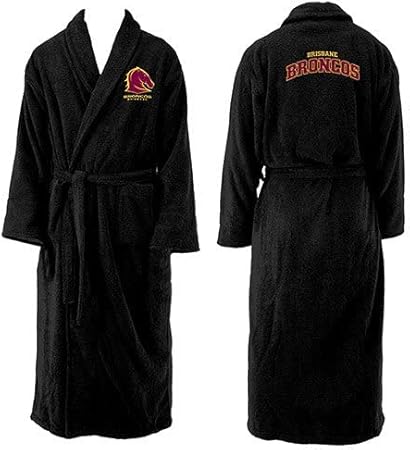 Brisbane Broncos NRL Adult Polyester Dressing Gown Bath Robe