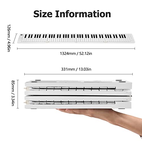 TSTS Piano électrique Pliable Piano De Clavier Électronique Pliable 88 K-eys Piano Piano Piano Portable Piano Numérique… - Les Beatles, Paul McCartney, John Lennon, RIngo Starr, George Harrison TSTS Piano électrique Pliable Piano De Clavier Électronique Pliable 88 K-eys Piano Piano Piano Portable Piano Numérique… – Image 6