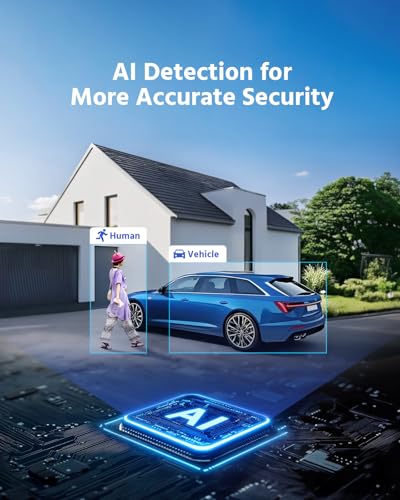 ANNKE 8CH PoE CCTV Camera System with 4K NVR & 2TB HDD - 8x Outdoor Turret IP Cameras, AI Human/Vehicle Detection, 30m Colour Night Vision, IP67 Weatherproof, App Remote Access for Home Security