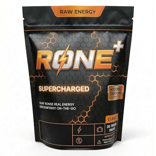 Rone Honey Packets 100% Pure Natural Honey with Lions Mane Mushroom & Himalayan Pink Salt Energy Focus & Daily Hydration Support 20 Pack