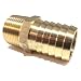 EDGE INDUSTRIAL 1" Hose ID to 3/4" Male NPT MNPT Straight Brass Fitting Fuel / AIR / Water / Oil / Gas / WOG (Qty 1)