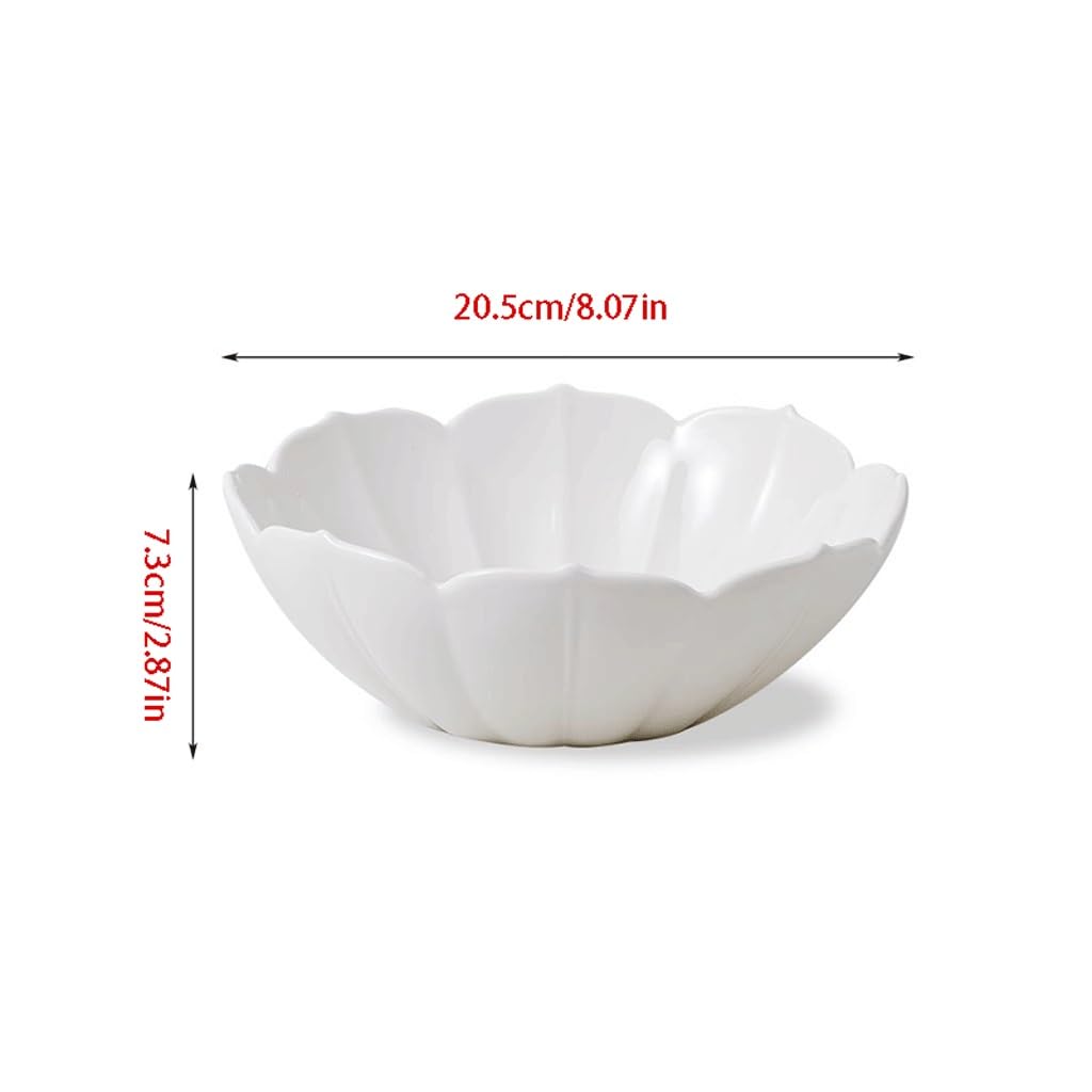 Tazones Para Sopa Tazón De Arroz De Cerámica For El Hogar, Tazón De Sopa, Tazón De Fideos, Ensaladera, Color Blanco Puro Bajo Vidriado Tazón De Cerámica