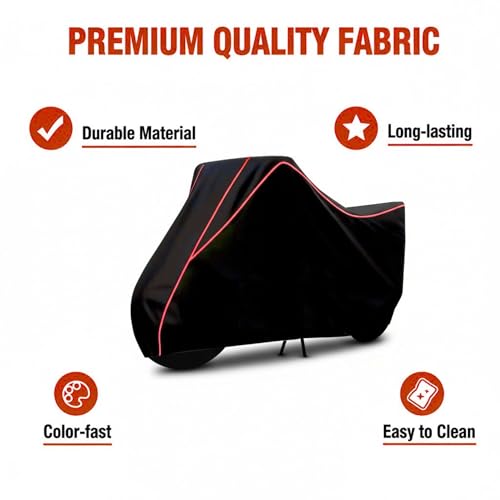 Image of PUBAMALL Classic 100% Water Resistance Splendor Plus XTEC Bike Cover | Taffeta Body Cover for Rain & Sun | UV Protection, Dustproof, Scratch Resistant, Windproof, Heat Resistant, Vehicle Specific Fit