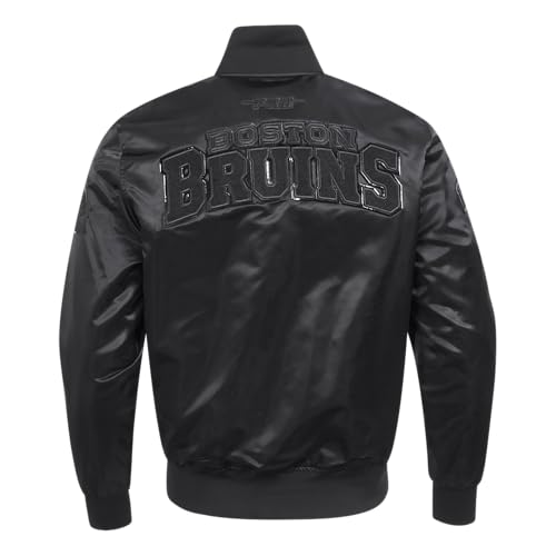 Image of Pro Standard NHL mens Mens Nhl Classic Triple Black Satin Jacket