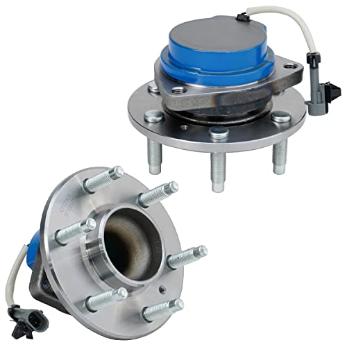 Image of Detroit Axle - RWD Front Wheel Bearing Hubs for 2005-2011 Cadillac STS 2004-2009 SRX 2004-2007 CTS Wheel Bearing Hubs Assembly Set Replacement, Pair Hubs