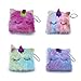 4 Pièces Peluche Porte-Monnaie Mini, Pochette de Monnaie en Peluche, Porte-Monnaie avec Fermeture Peluche, pour Ranger Monnaie, Clés, pour Femmes, Filles, Enfants