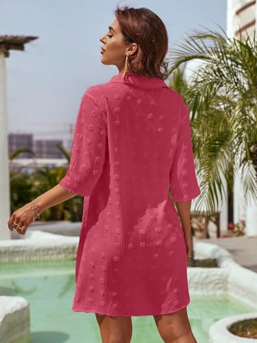 Image of Blooming Jelly Womens Swimsuit Coverups White Chiffon Bathing Suit Cover Up Bikini Swimwear Beach Dress Outfits