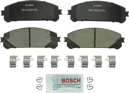 BOSCH BC1324 QuietCast Premium Ceramic Disc Brake Pad Set - Compatible with Select Lexus NX200t, NX250, NX300h, NX350/350h, RX350, RX450h; Toyota Camry, Highlander, RAV4 Prime, Sienna + More; FRONT