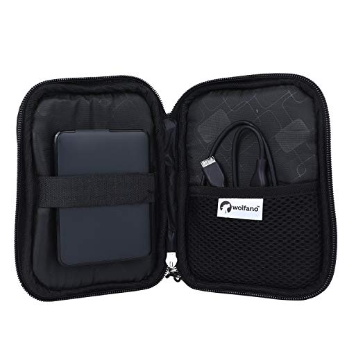 Image of WD HDD Hard Case /Cover /Pouch for 2.5 inch Portable Hard Drive (for Seagate, Toshiba, WD, Sony, Transcend, Lenovo, Adata) (Brown Leather)