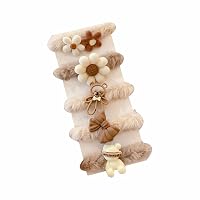 Lurrose Mädchen Haargummis – Flauschige Scrunchies Mit Bommel, Weich, Elastisch, Für Pferdeschwanz & Dutt, Ideal Für Weihnachten & Partys