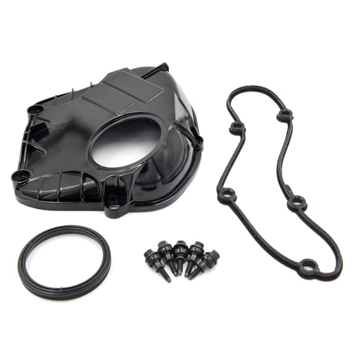 Image of Engine Upper Timing Chain Cover with Gasket Compatiable with GTI EOS CC A3 A4 A5 A6 Q3 Q5 TT Replaces# 06H103269H,06H103269C,06H103269G