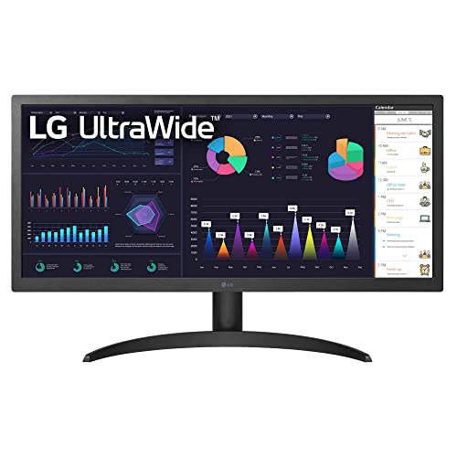 LG UltraWide FHD 26-Inch Computer Monitor 26WQ500-B, IPS with HDR 10 Compatibility and AMD FreeSync, Black