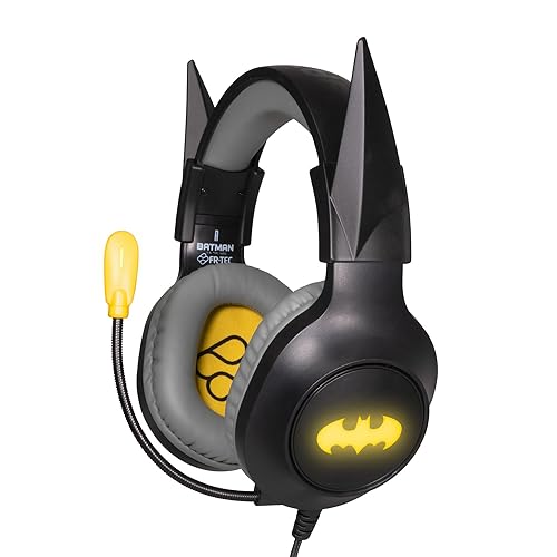 FRTEC – Auriculares Gaming Batman con Cable y Luz LED RGB, para PlayStation 5, PS4, Xbox Series X/S, Xbox One, Nintendo Switch, PC, Mac