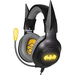 FRTEC – Headset Batman Auriculares Gaming Headset, con Cable y Luz LED RGB, para Playstation 5, PS4, Xbox Series X/S, Xbox One, Nintendo Switch, PC, Mac