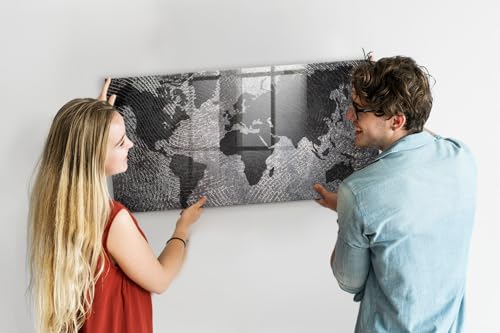Tableau blanc magnétique en verre effaçable 120x60 pour école, bureau et maison - 4