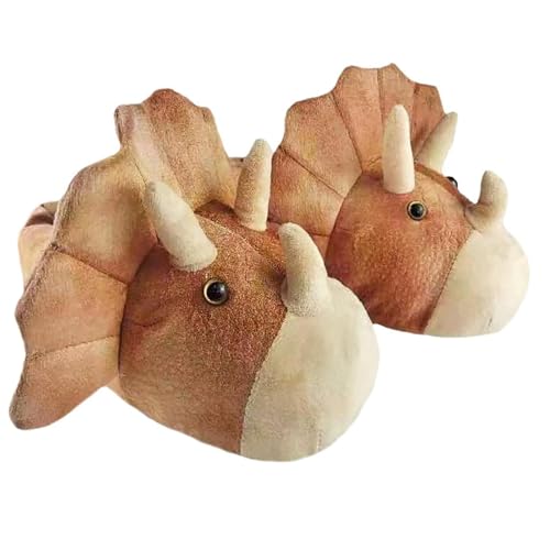 Image of Fluffy Hippo & Elephant Slippers - Oversized Warm House Slippers for Adults | Non-Slip Soft-Sole Indoor Slippers