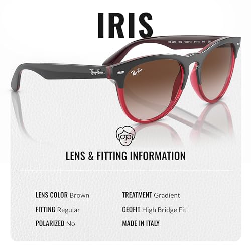 Image of Ray-Ban RB4471 IRIS Phantos Shaped Sunglasses for Men & Women with Official RAYBAN Eyewear Kit