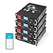 Paoweric 48V 135Ah LiFePO4 Battery(4 Pack 48V 135Ah) - 3U Server Rack with Smart 100A BMS, Touch Screen & APP Control, 6912WH Energy, Ideal for Solar/Off-Grid Energy Storage