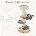 TIANTIANDIGITAL Cat Tree, Cat Climbing Frame, Cat Scratching Post, Pet Supplies, All-in-one Cat Playground, Removable Non-Slip Mat, with Non-Slip Mat, Beige