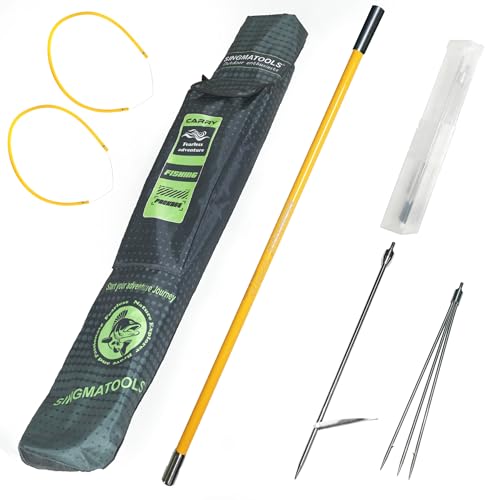 Hawaiian Sling Fishing Spear 5ft Fiberglass Pole Spear 3 Prong Hand Spear Pole Spear Fishing Equipment Harpoon Spearfishing Gear Spear Gun for Spearfishing Snorkeling Scuba Diving Freediving