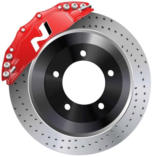 N Performance Autocollant d'étrier de frein résistant à la chaleur Convient pour Hyundai Couleur arrière pour i30N, i20N, Kona N Performance 7 x 3 cm