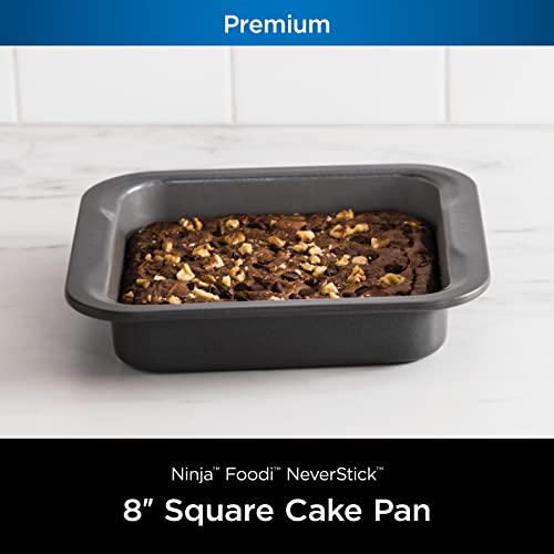 Ninja B30408 Foodi NeverStick Premium 8 inch Square Cake Pan, Nonstick, Oven Safe up to 500⁰F, Dishwasher Safe, Grey - Image 7
