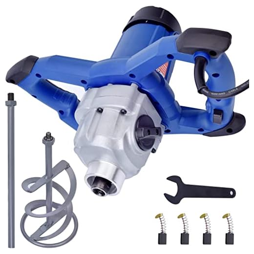 Concrete Mixer Machine, 1800W Cement Mixer Mixing Drill Tool for Concrete Cement Panit Mortar Drywall Mud Grout Thinset, Electric Hand Paint Paddle Mixers, Adjustable 7 Speeds
