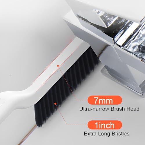 Image of Crevice Brush - Ergonomic Plastic Handle, Hard Bristles, Multifunctional Cleaning Tool for Bathroom, Kitchen, Windows, and Gaps