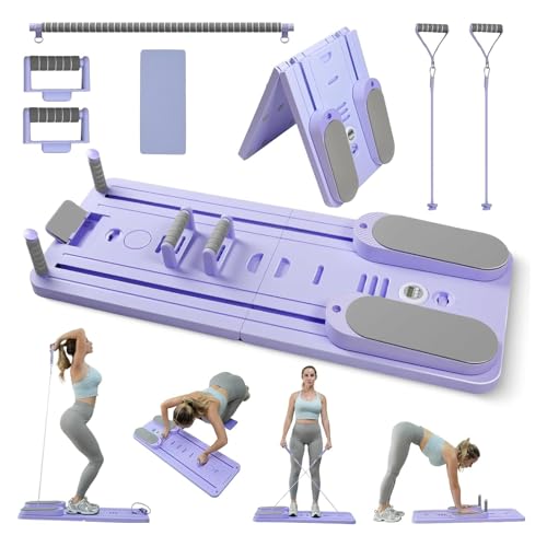 Reformeur de Pilates pliable et planche coulissante pour entraînement à domicile