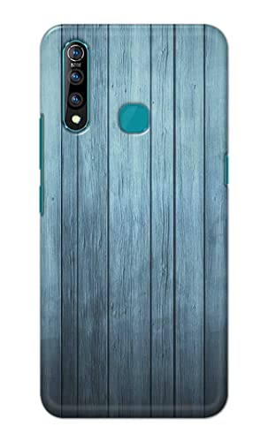Image of Printed Hard Back Cover Case for Vivo Z1 Pro | Z1Pro Back Cover (Wooden Blue) -1302