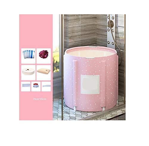 Preisvergleich Produktbild Jingyinyi Bad Barrel Erwachsene klapp Bad Barrel, Haushalt Erwachsene Bad körper verdickte badewanne, langlebig@Rot