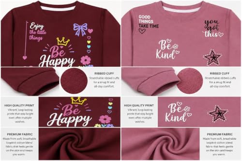 Image of NammaBaby Girls Cotton Round Neck Sweatshirt